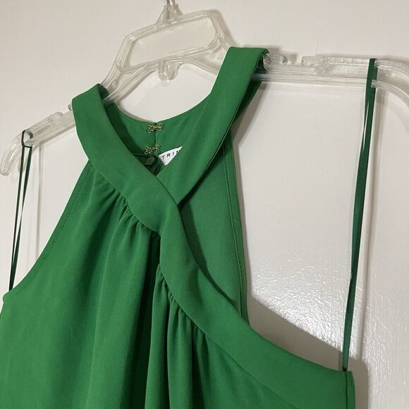 Trina Turk Green halter sleeveless flowy blouse top size XS - Picture 3 of 6